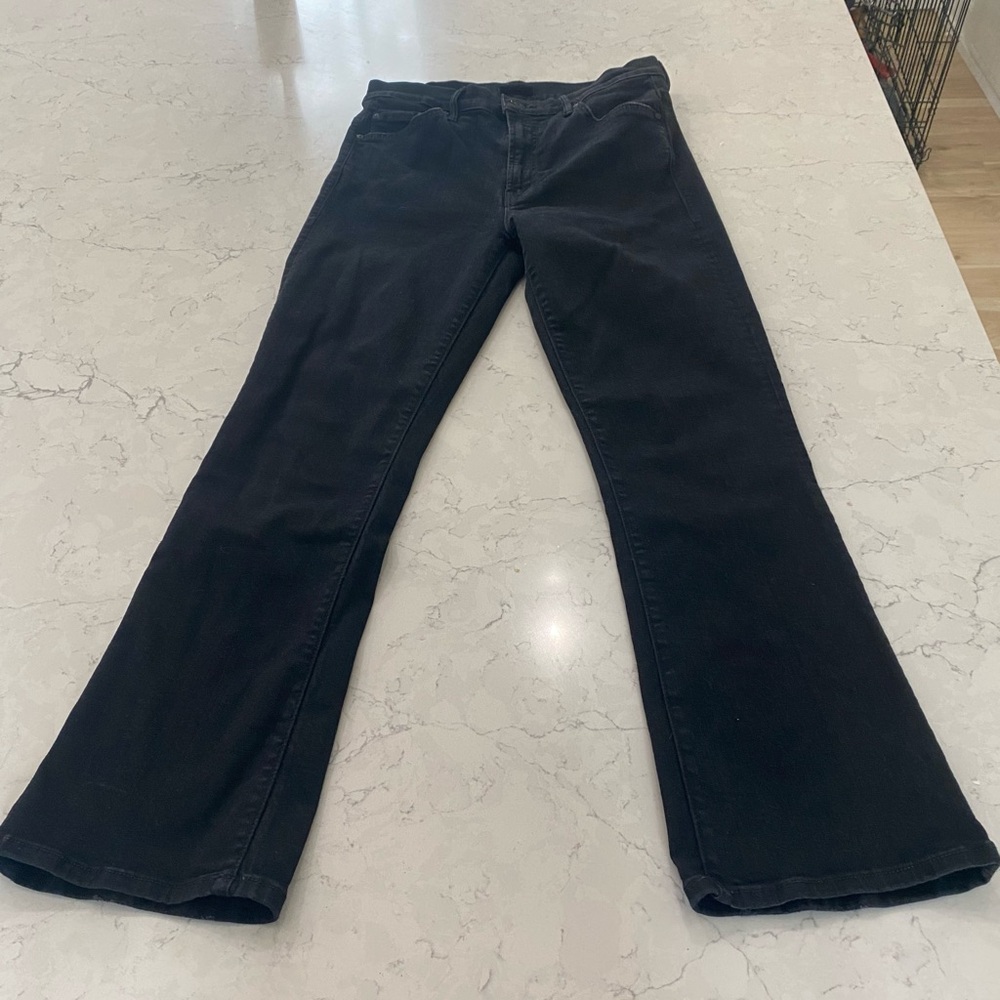 MOTHER Black Ankle Flare Jeans